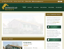 Tablet Screenshot of homesteadrealtymaine.com